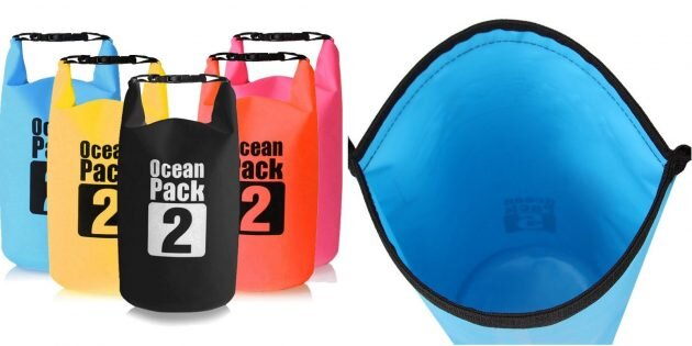 Двухлитровые гермобаулы для транспортировки вещей и снаряжения, которые не боятся влаги. Легко фиксируются с помощью защёлки и крепятся карабином к рюкзаку.