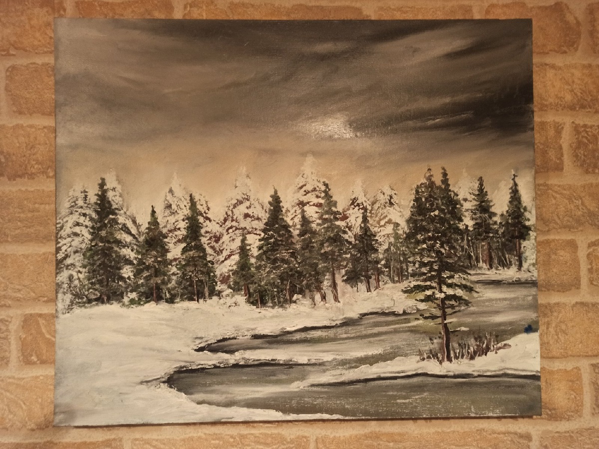 это мой первый пейзаж..зимний..