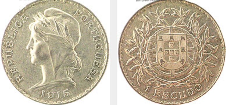 монета 1 эскудо