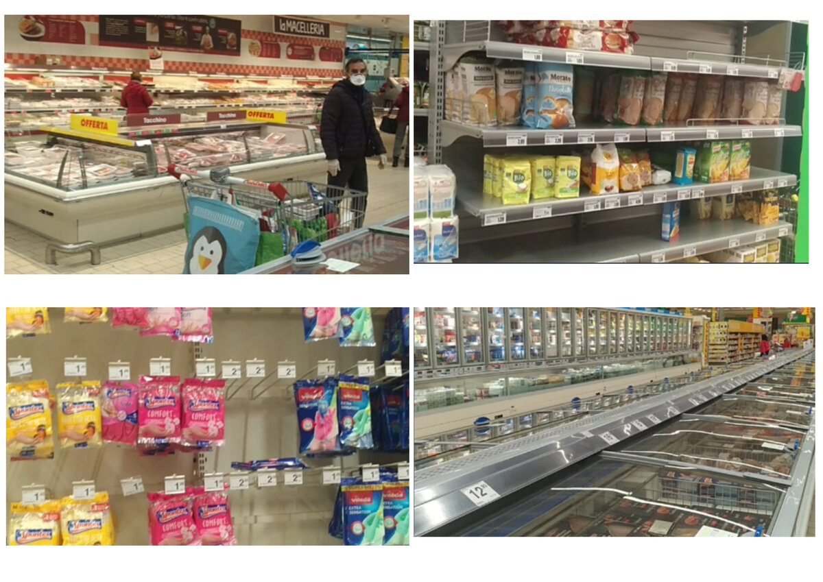 фото из супермаркетов сделаны 25 и 26 марта 2020