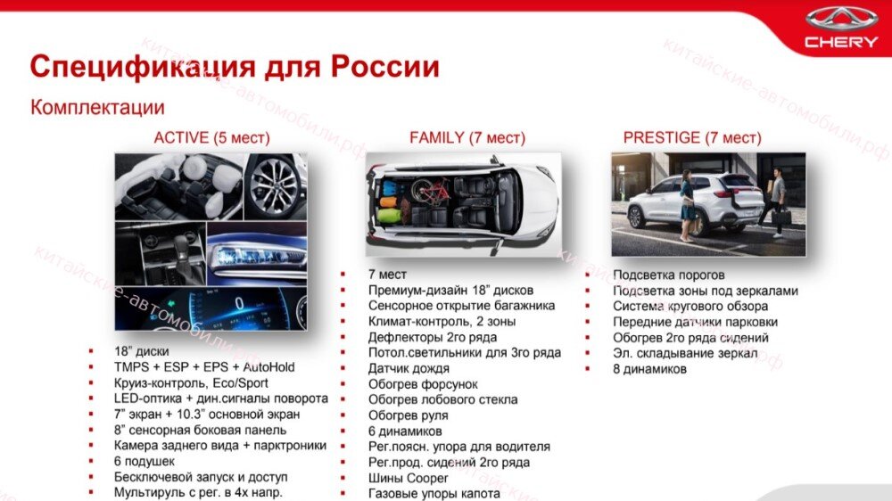 Chery Tiggo 8 Pro габариты