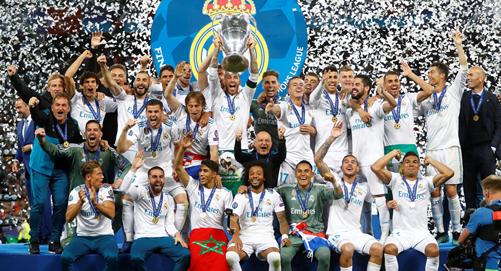 Реал Мадрид берёт трофей ЛЧ 2018 год.