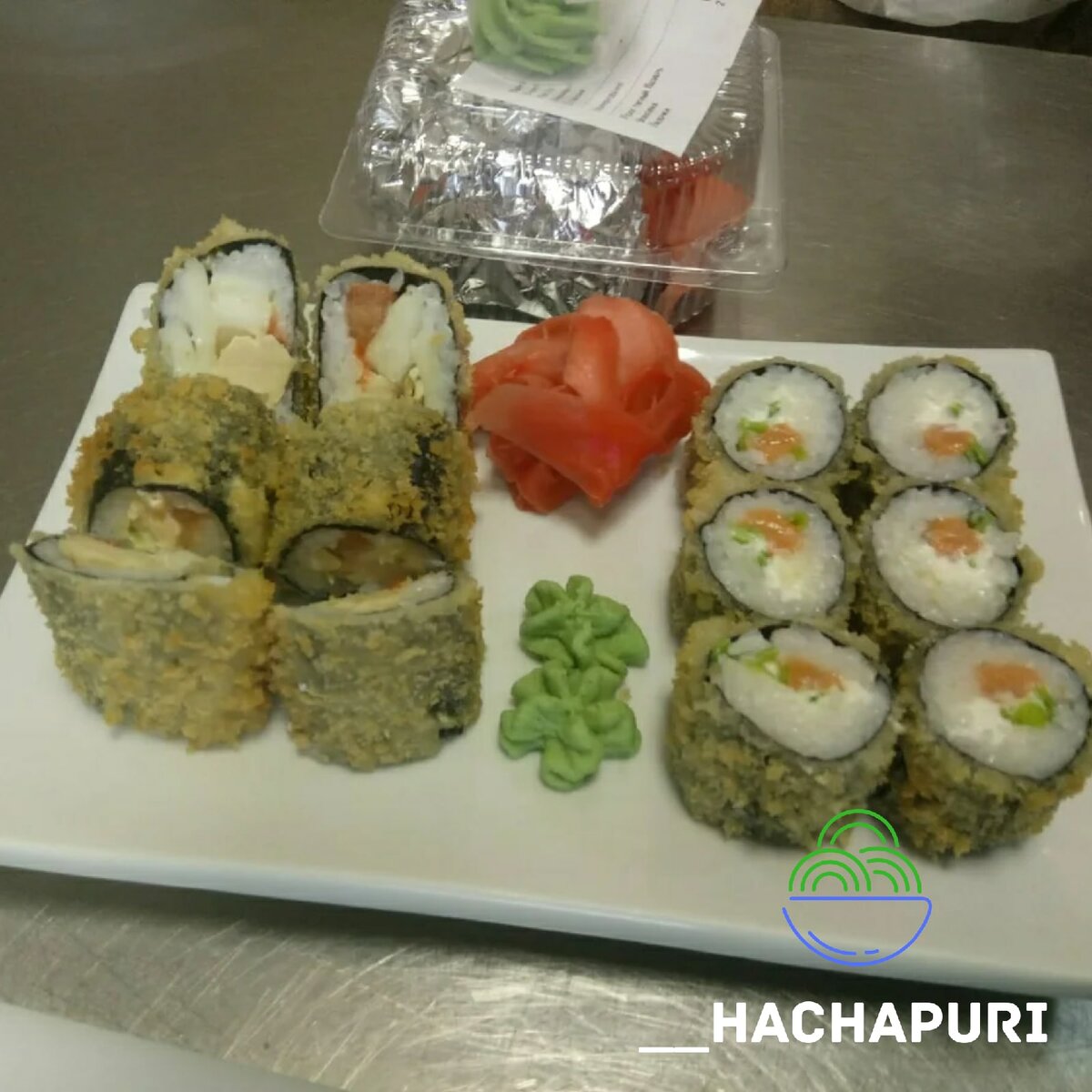 Пример жареных роллов  