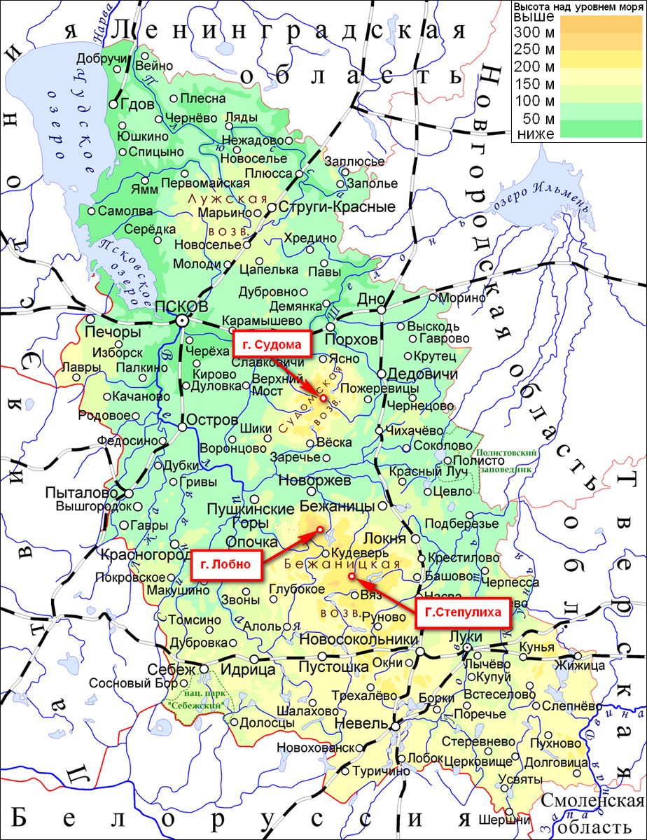 Карта псковская обл бежаницы
