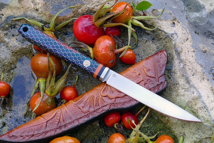 Нож филейный Щеголь, сталь D2, рукоять акрил