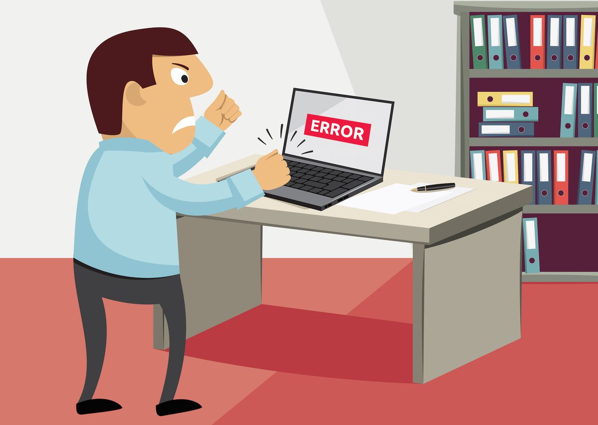 Ошибки на работе. Проблемы с компом. Проблемы с компьютером. Неполадки компьютера. Компьютер мультяшный