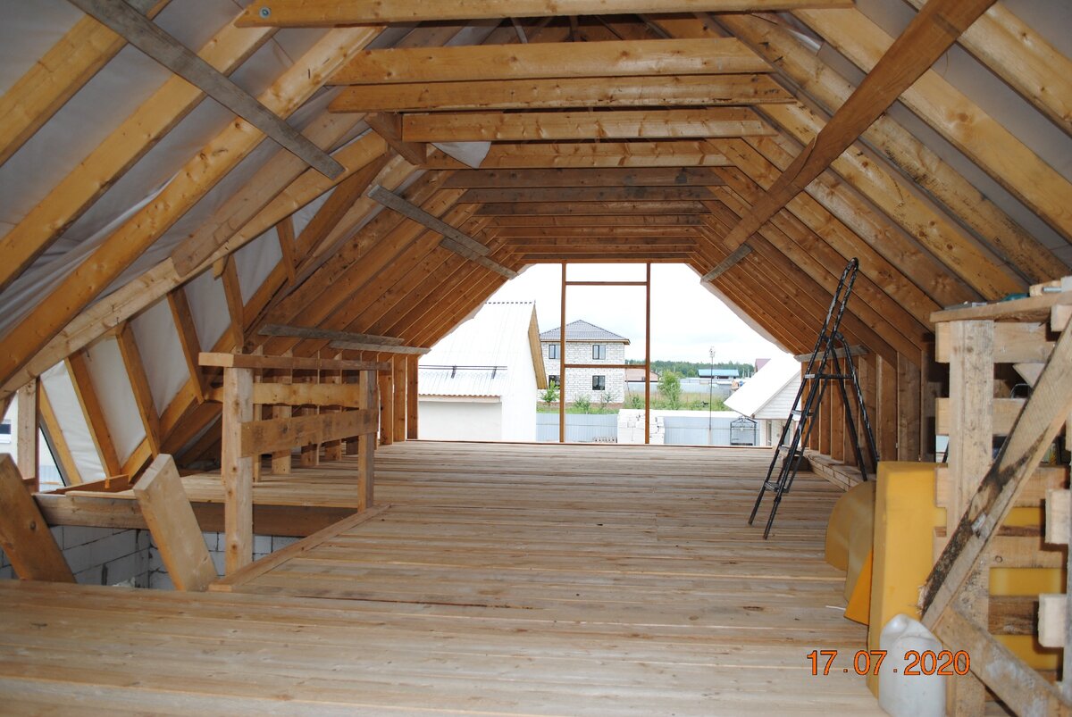 Пол второго этажа.