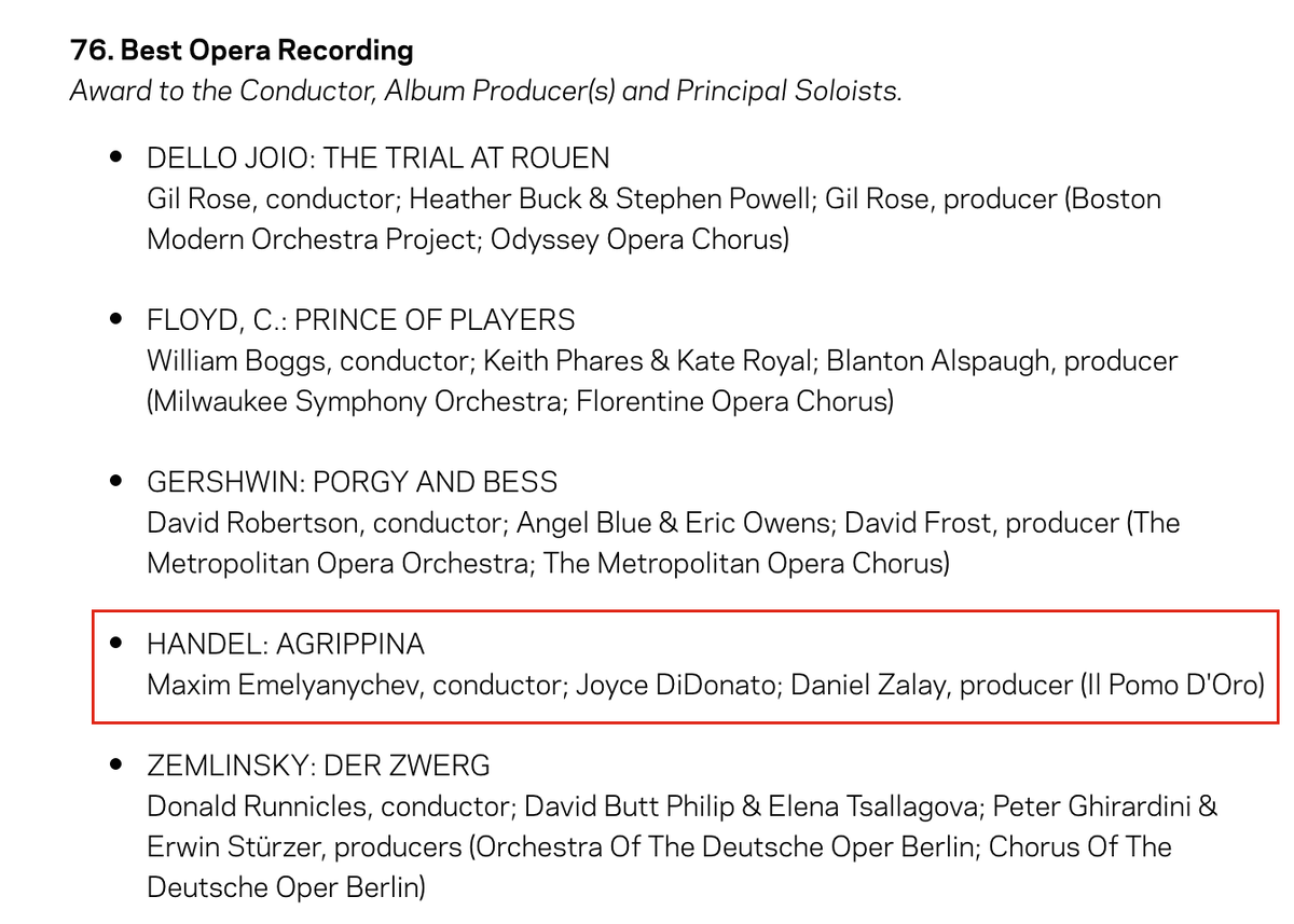 Скриншот с официального сайта Grammy (grammy.com)