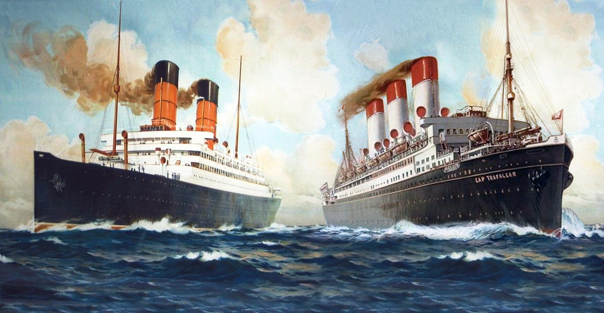 Carmania Vs. Cap Trafalgar 1914 г. или наоборот