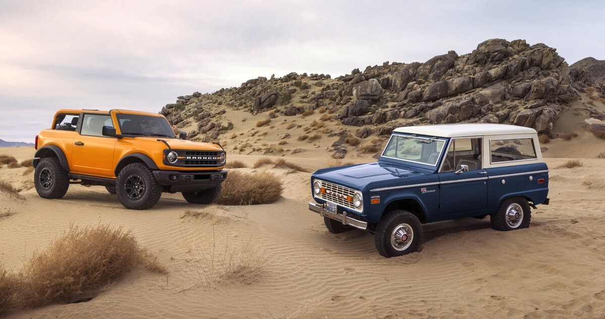 FORD BRONCO 2021 модельного года и 1965 года