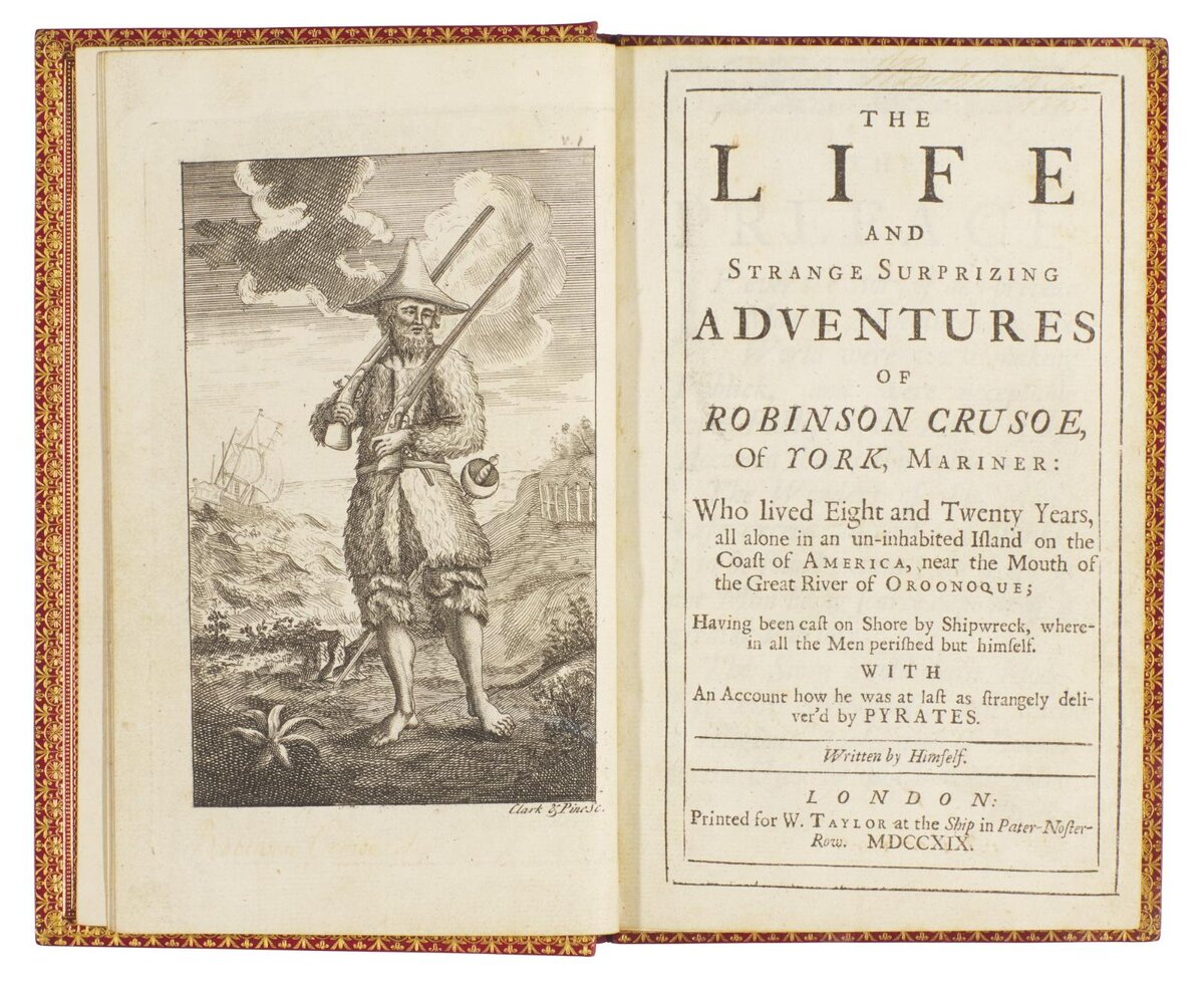 Первая копия «Робинзона Крузо», 1719 год. Источник: sothebys.com
