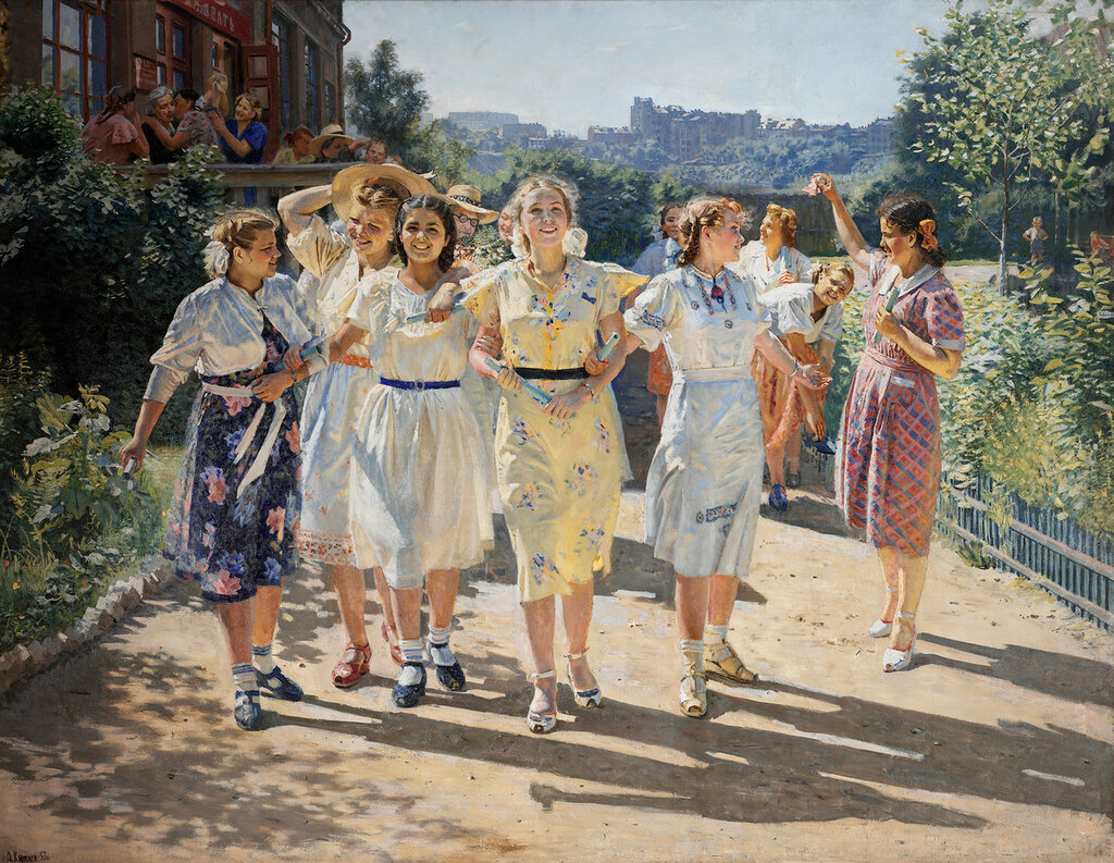 А. И. Китаев "Мы идем в новую жизнь" или "Выпускницы", СССР, 1950-е гг.