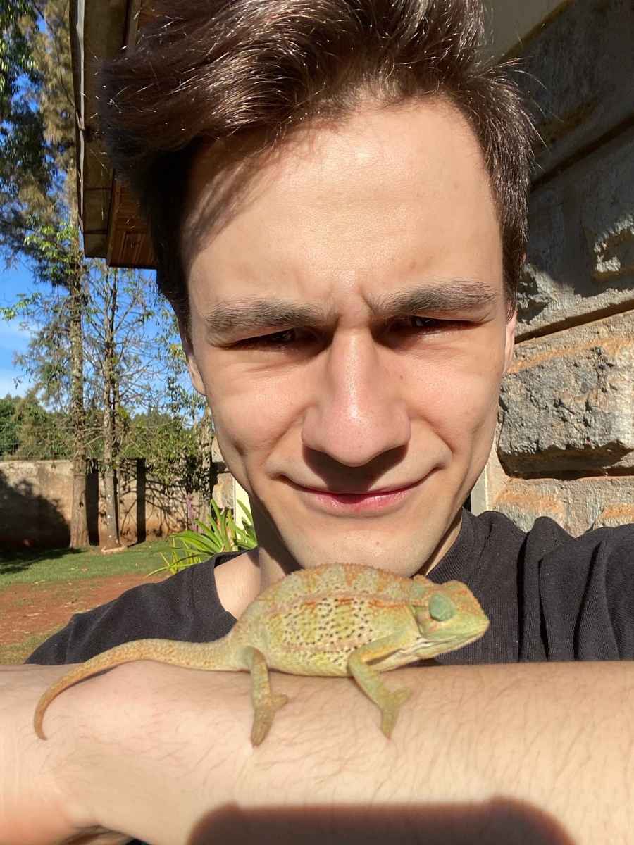 Всегда мечтал потрогать хамелеона. 