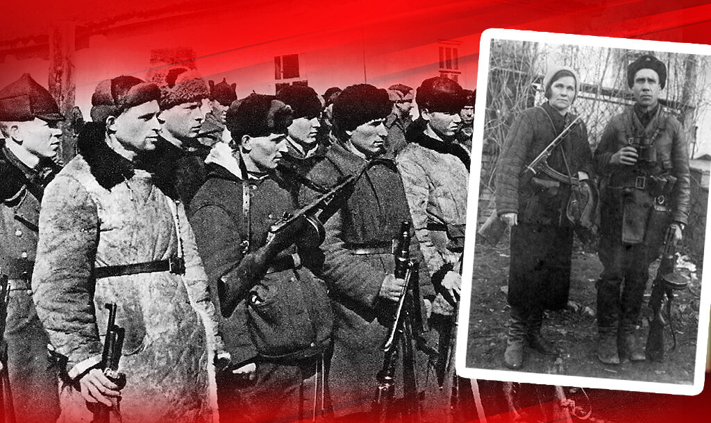 Слева: Отряд Игнатова