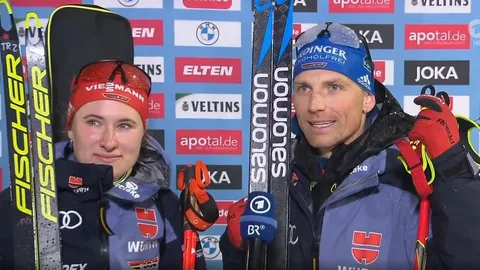 Победители масс-старта Хеттих и Лессер (Германия)