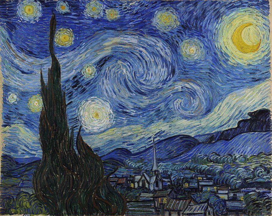 Звездная ночь (1889)  Чем знаменита эта картина?  Звездная ночь , вероятно, будет первым в чьем-либо списке, когда дело доходит до наименования самых известных произведений Ван Гога.