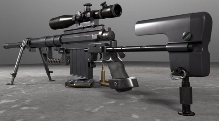 CheyTac M200 Intervention представлена на суд общественности в 2000-х годах/ Фото: turbosquid.com