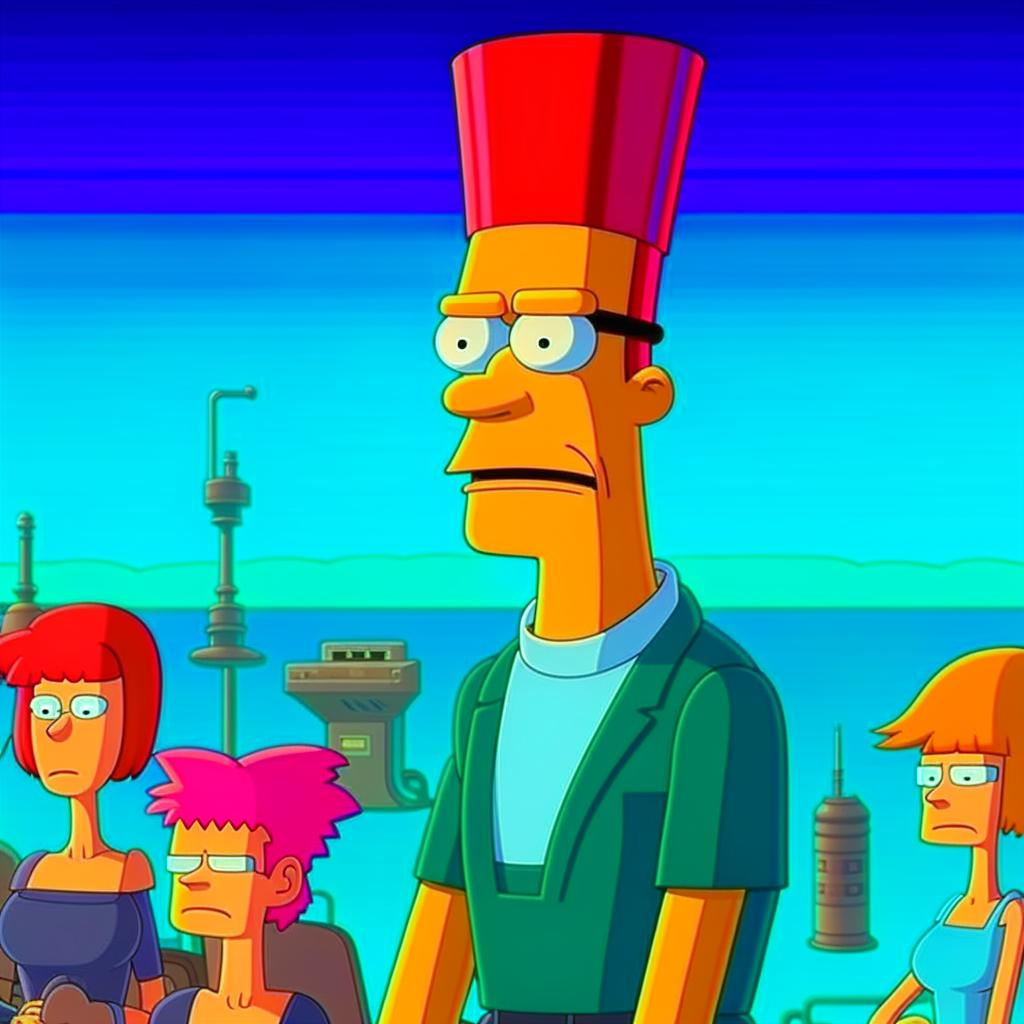 Филип Дж. Фрай Главный герой мультсериала Футурама Kandinsky 2.2