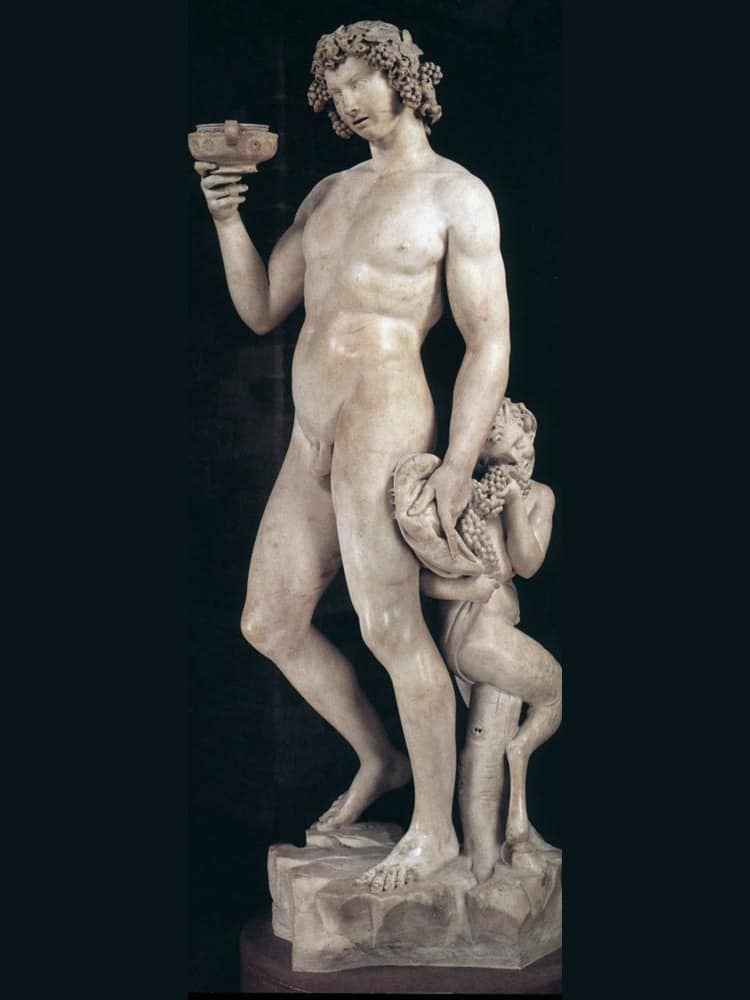 Бахус. 1496–1497 гг. Мрамор. Высота: 2,03 м. Источник: commons.wikimedia.org