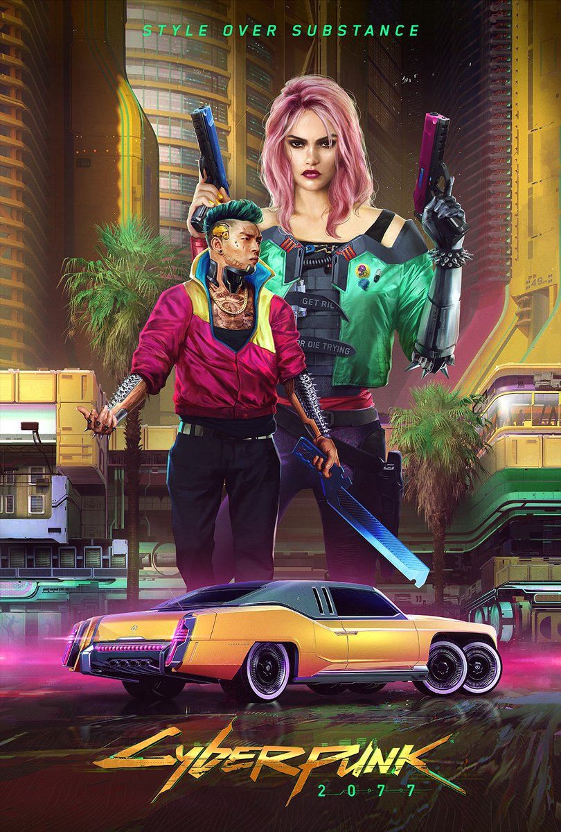 Арт-работа к игре Cyberpunk / ист. : @CyberpunkGame