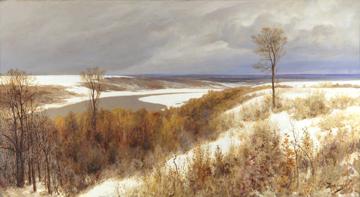Василий Поленов.  Ранний снег. 1891. Третьяковская галерея