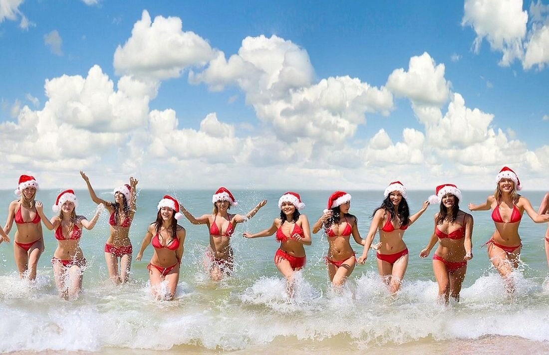 Новый Год на море. Фото для иллюстрации из Яндекс.Картинок