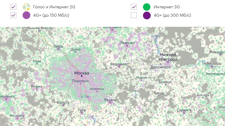 Минкомсвязи карта покрытия