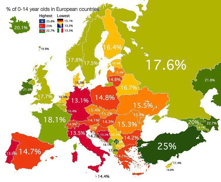 Карта европы 2020 года