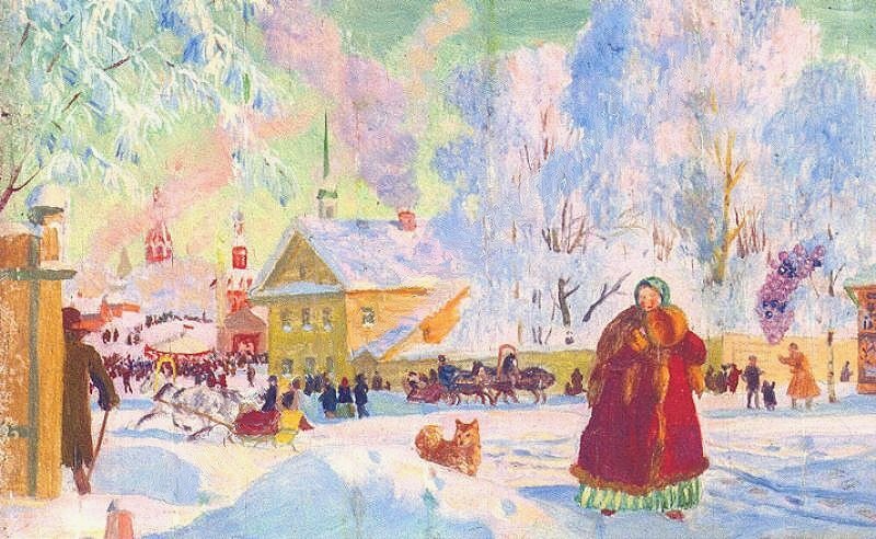 Кустодиев зимние картины