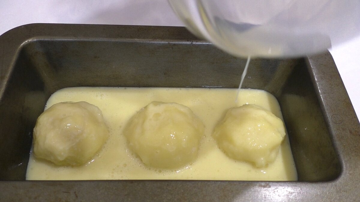 Картофельные крокеты с мясом в омлете, блюдо для тех кому показана диета №5, можно всем