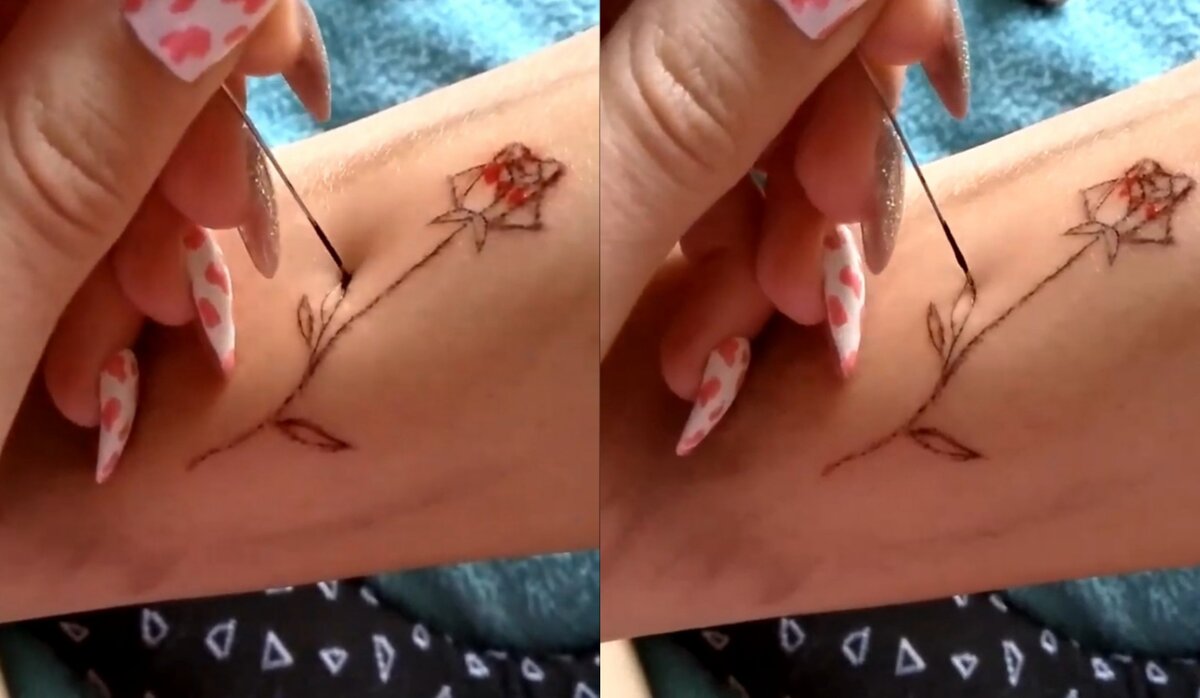 Тату в стиле Хендпоук - HandPoke tattoo - Тату Порт