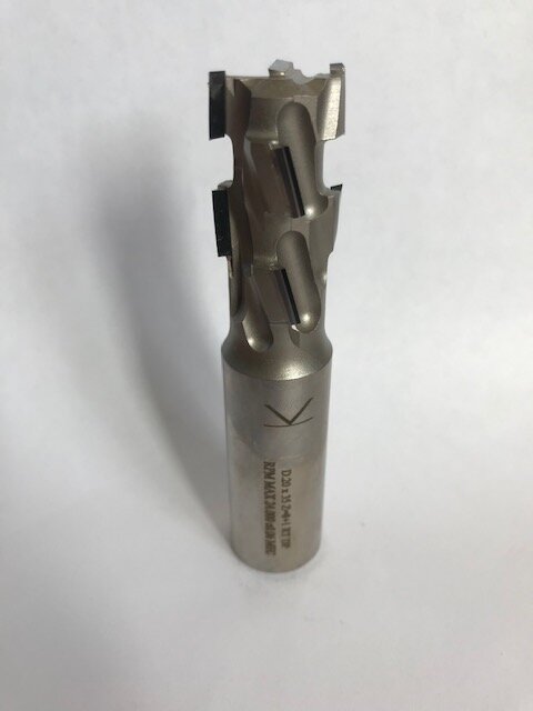 Для примера фреза с системой зубов 2+2, с полным перекрытием зубов.