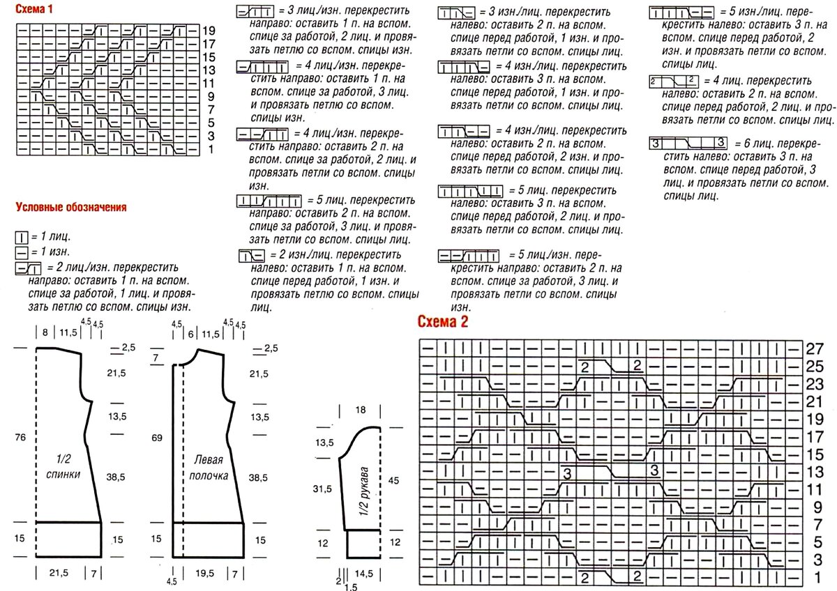 Узоры спицами со схемами кардиган