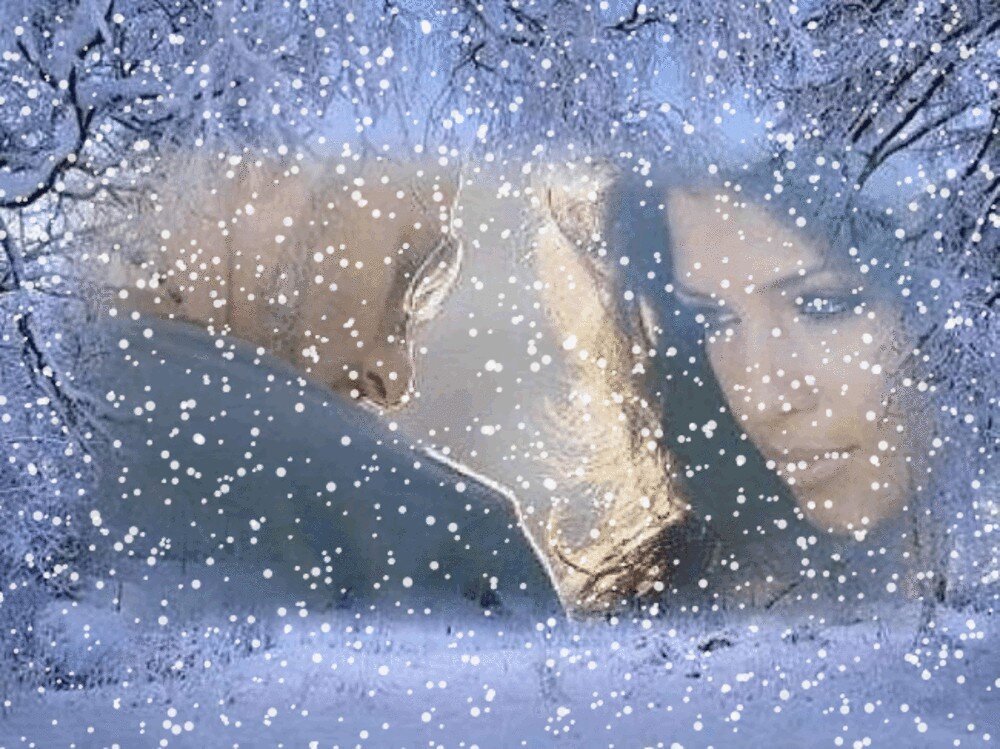 Метель любовь. Уходящая зима. Падающий снег. Зима любовь.