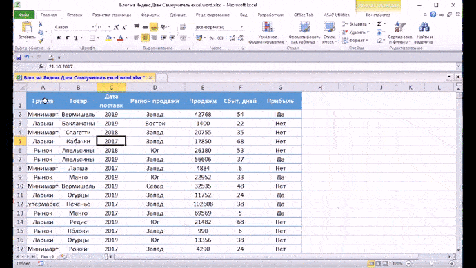 Когда вы работаете с данными в Excel, есть удобная функция, позволяющая закрепить верхнюю строку и столбцы заголовка. Таким образом, заголовки всегда видны.-5