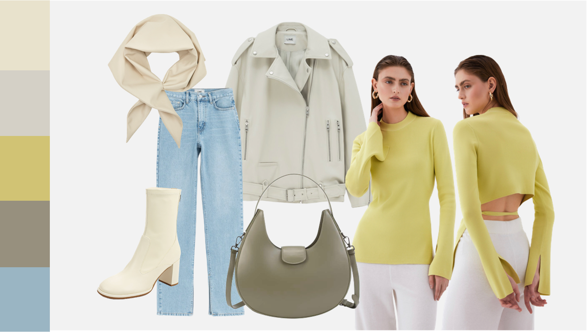 Образ в натуральных весенних оттенках с интересными деталями.