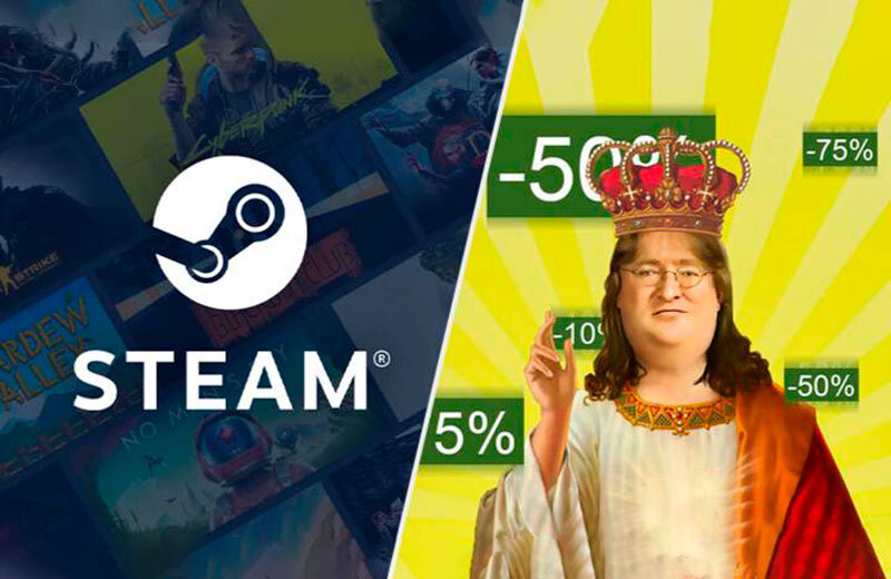 зимняя распродажа стим. Steam sale.