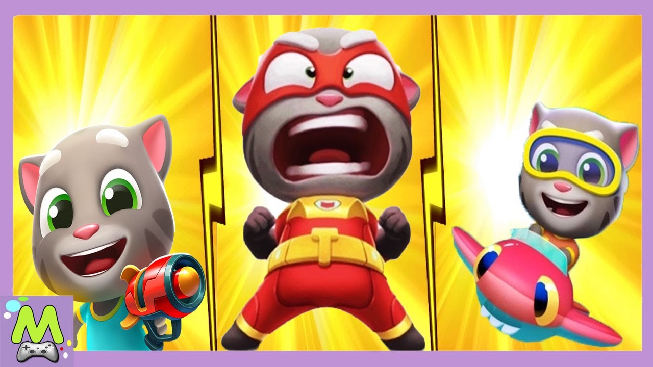 Talking Tom Hero Dash vs Talking Tom Gold Run vs Talking Tom Blast  Park.Погоня за Енотами.Кто Круче | Матвейкин Канал | Дзен