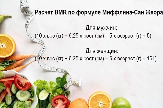 Базовая формула Миффлина-Сан Жеора