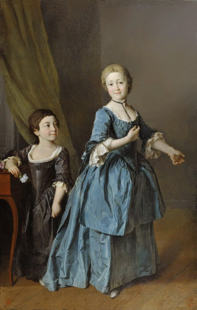 Портрет Ф. С. Ржевской и Н. М. Давыдовой (1772). Ржевская (справа)