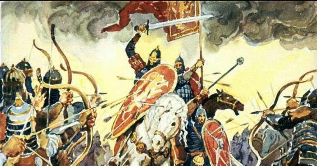 Евпатий Коловрат в бою