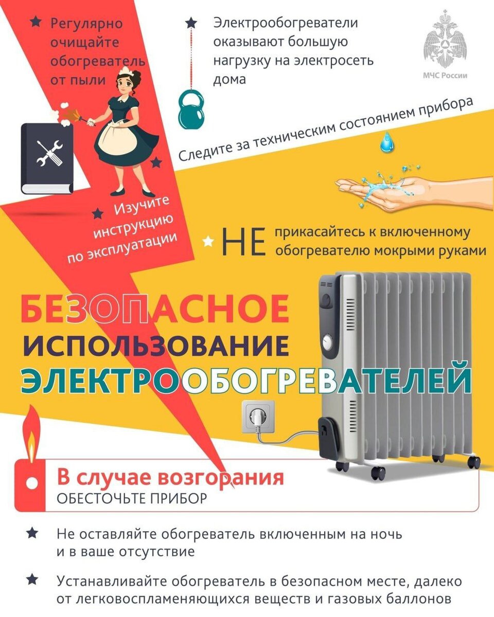 Безопасное использование электрообогревателя
