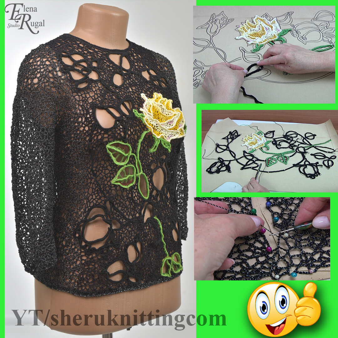 Связанная кофточка по видео мастер классу