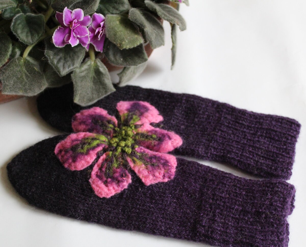 Варежки Фиалка