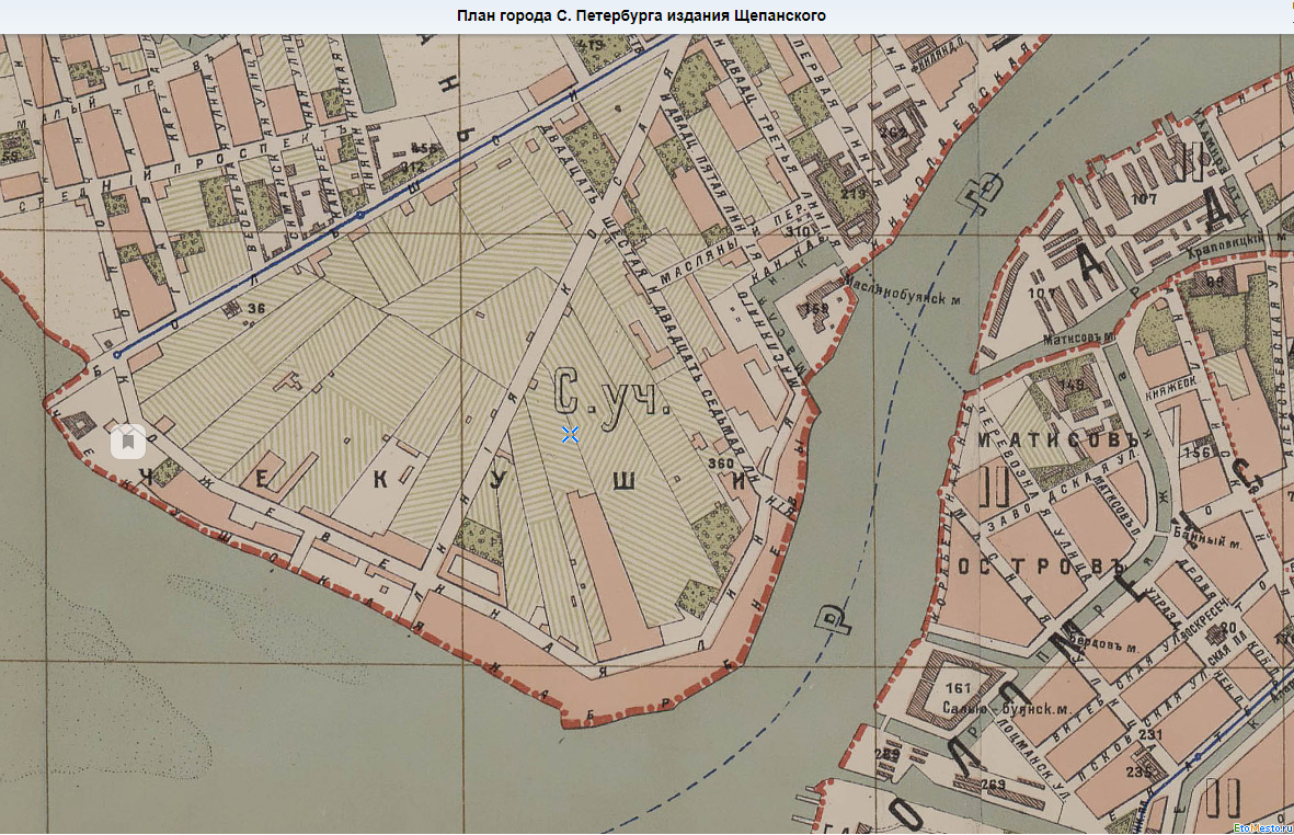 Карта исторических районов спб