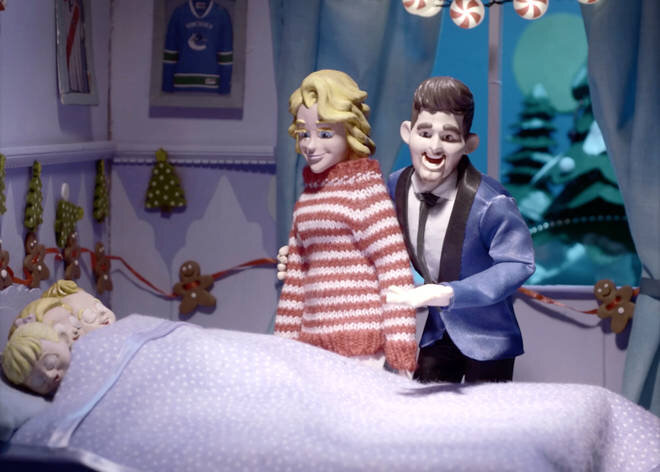 Майкл Бубле и Луисана Лопилато — куколки в буквальном смысле в новом клипе «White Christmas»