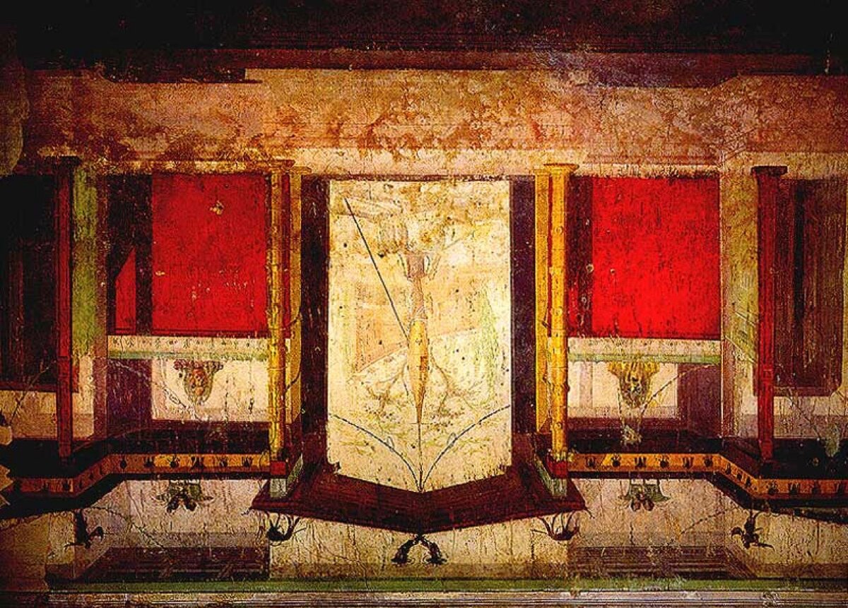 Дворец Августа. Комната с изображением масок.