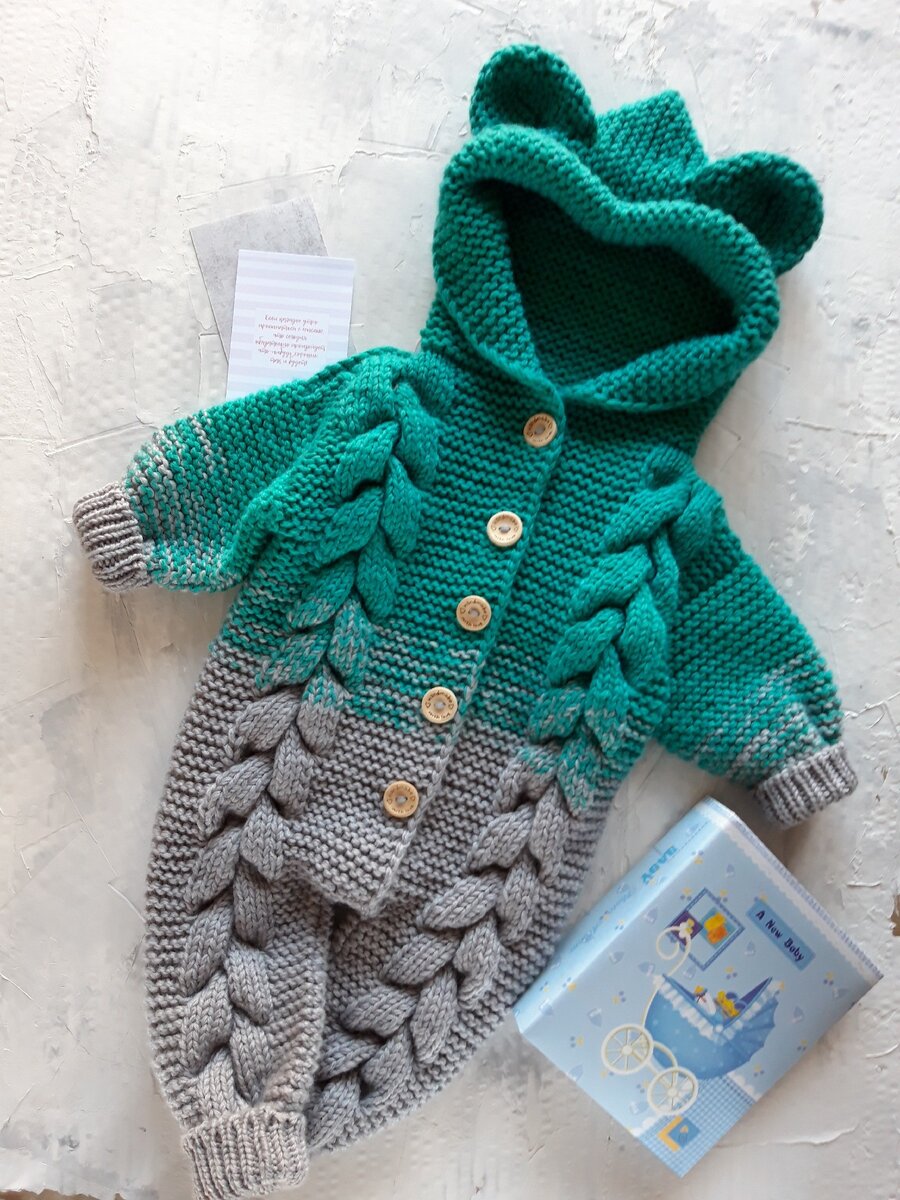 Мой вязаный комбинезон спицами 