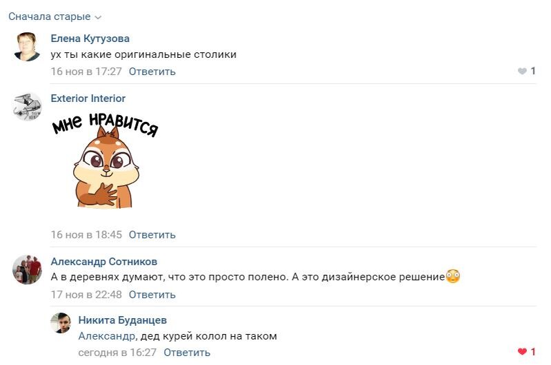 Комментарии к посту в ВК.