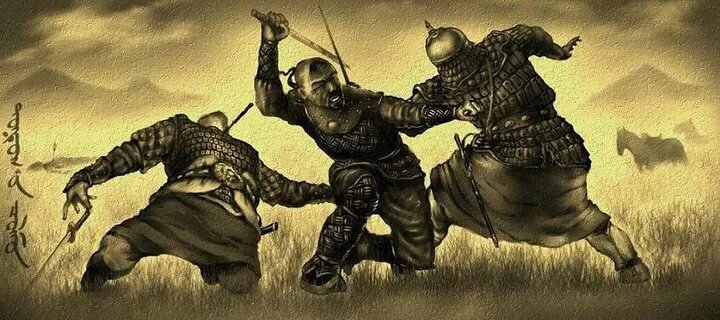 Солбон Лыгденов. Бурятские воины.